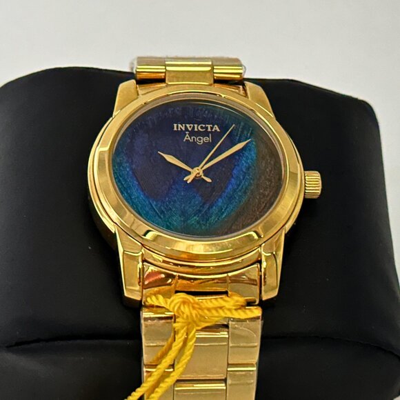 BRAND NEW Invicta Angel Peacock Feather Limited Edition High Polished Watch - Picture 6 of 10